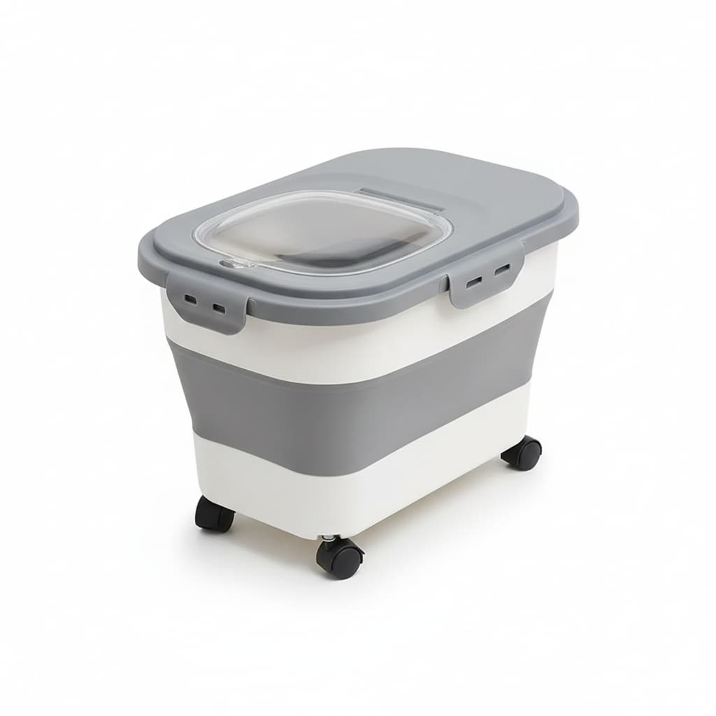 LomaPaws Collapsible Dog Food Storage Container with Wheels