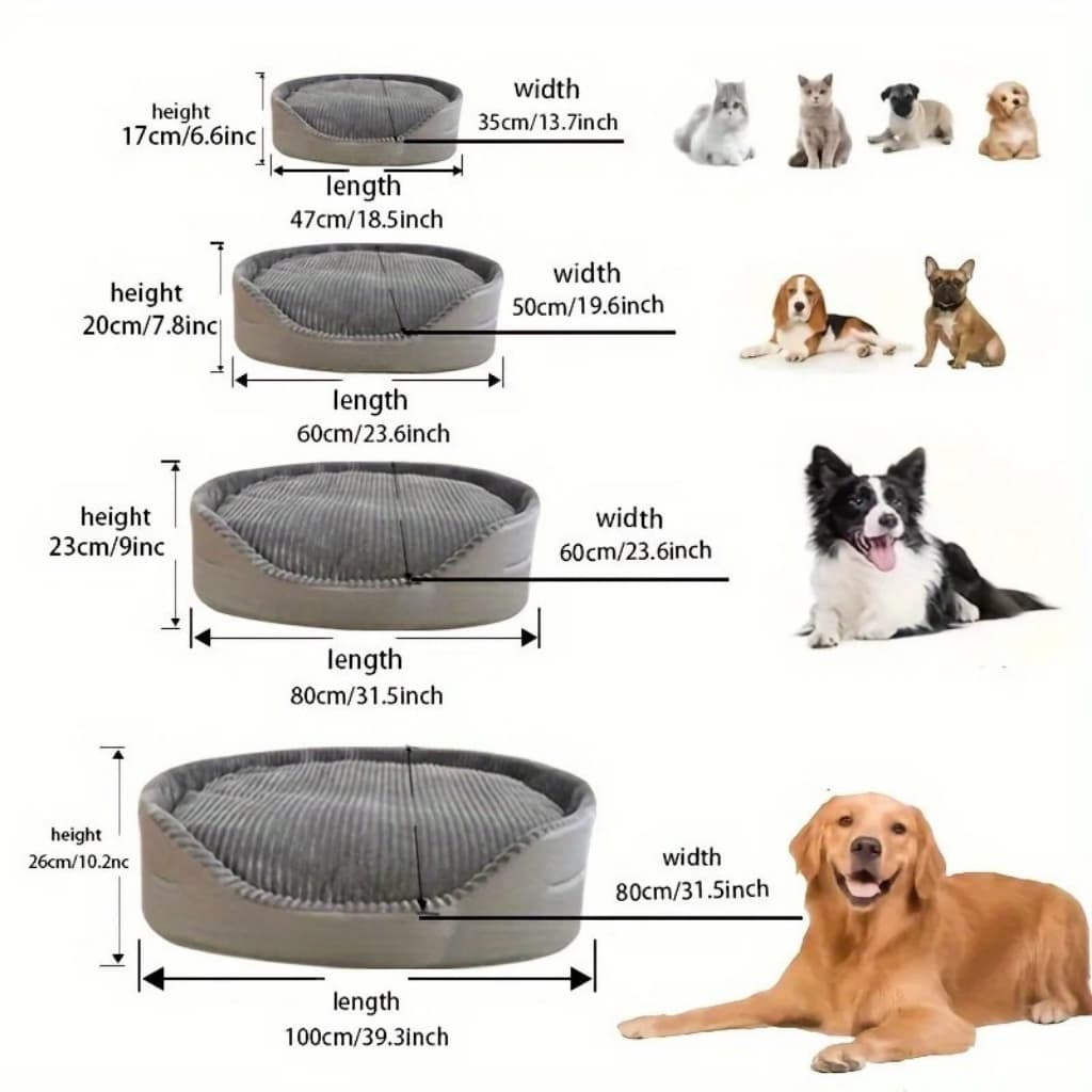 LomaPaws Dog Bed Couch with Removable Washable Cover