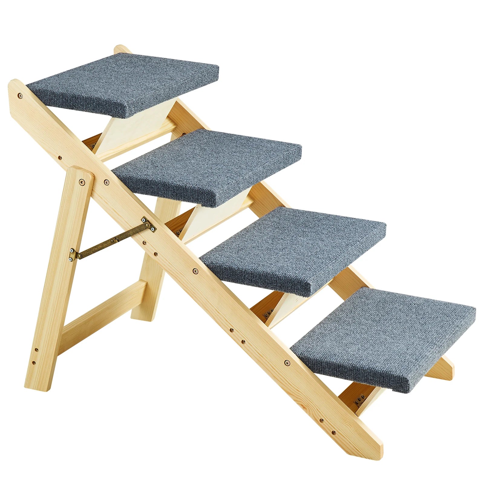 LomaPaws 2-in-1 wooden dog steps and ramp with anti-slip surface for small and senior dogs