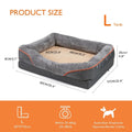 LomaPaws orthopedic dog bed in Large size with dimensions guide