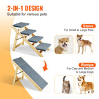 Foldable wooden pet stairs 