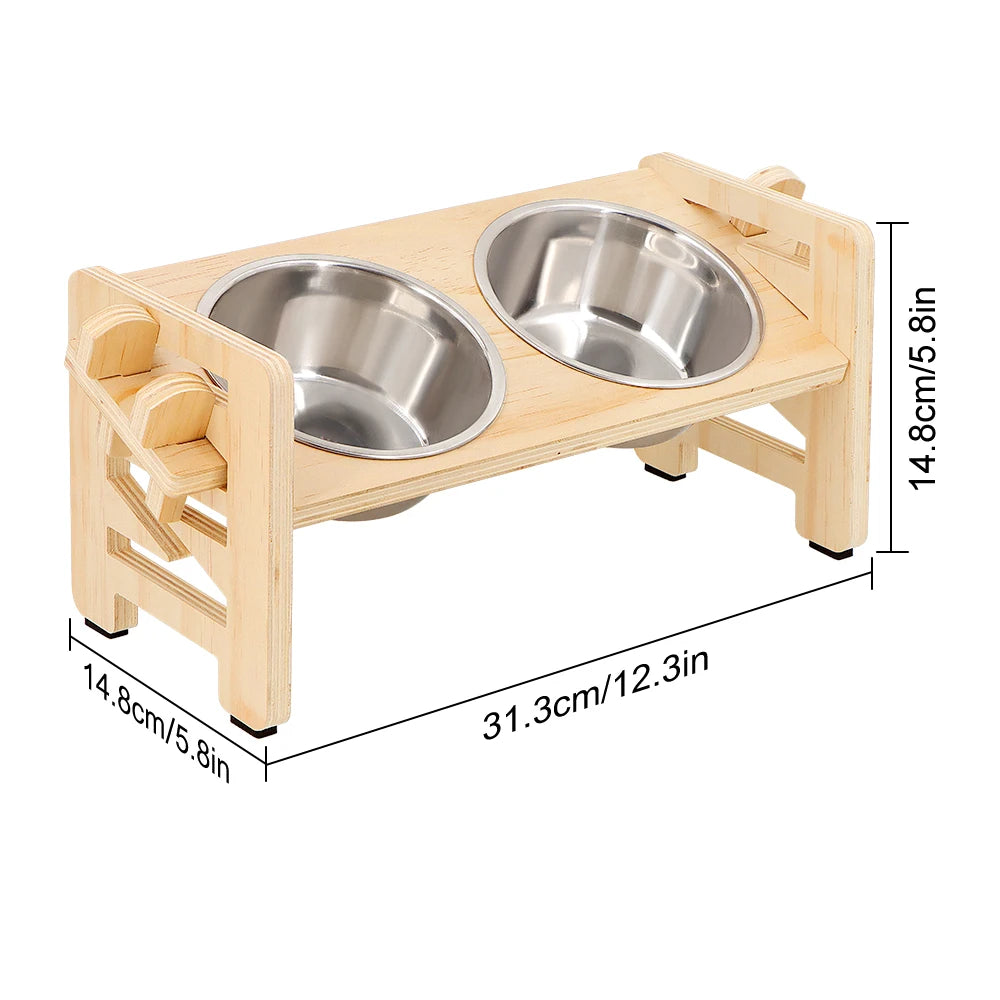 LomaPaws Adjustable Elevated Dog Bowl Stand – Stylish Feeder for Small Dogs & Cats 5