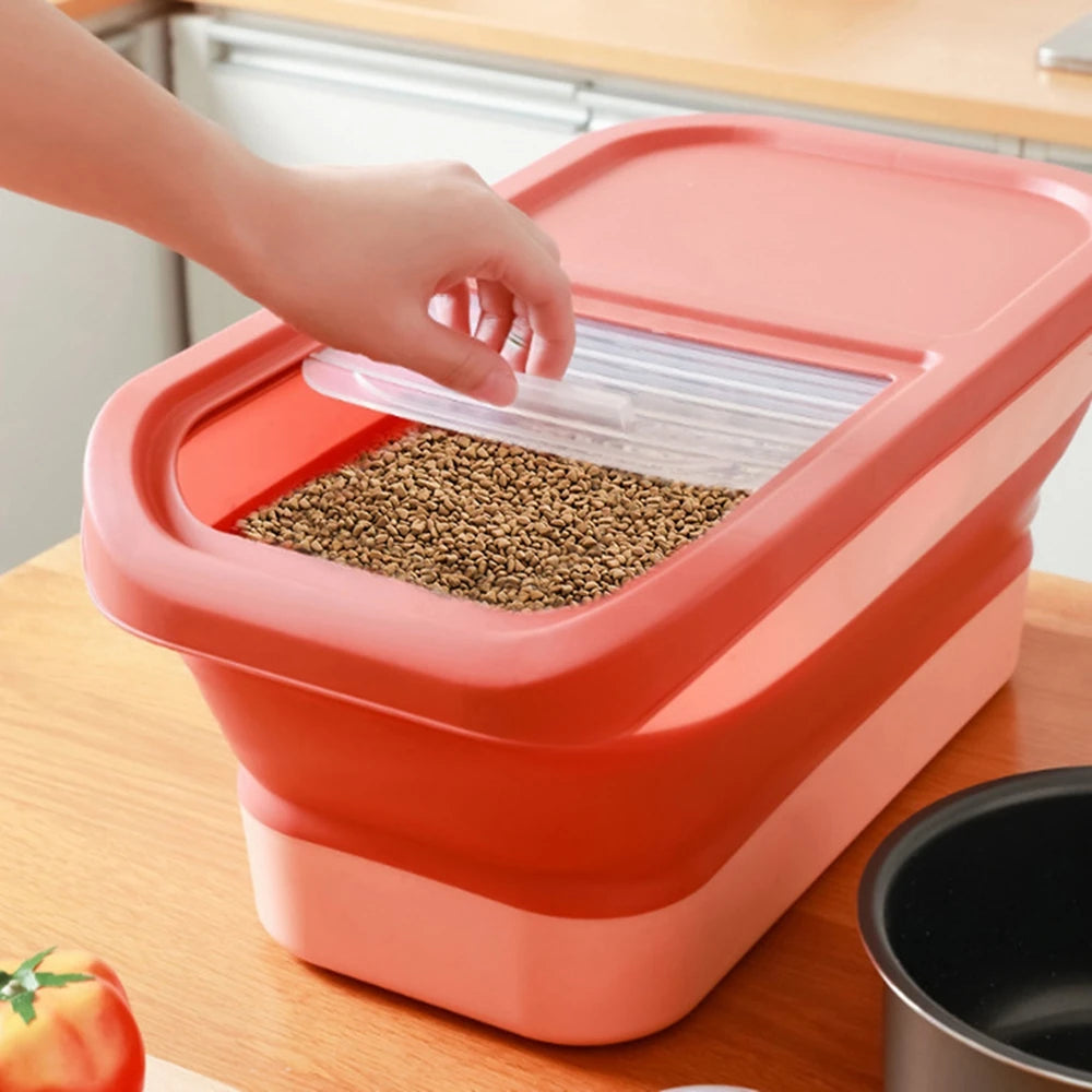 LomaPaws Dog Food Storage Container – Collapsible Design for 33 LB Capacity 