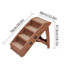 LomaPaws Foldable Wooden Non-Slip Dog Stairs for Bed