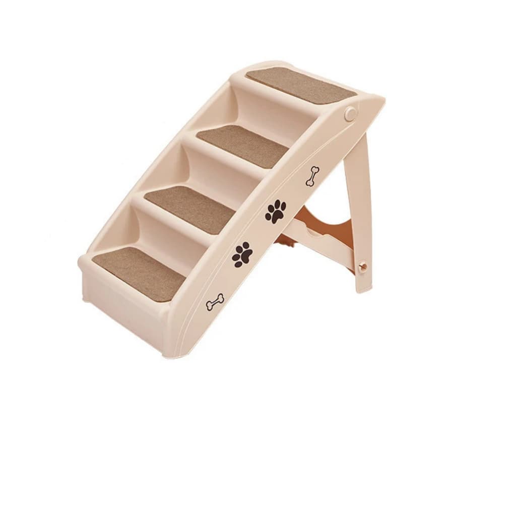 LomaPaws Foldable Wooden Non-Slip Dog Stairs for Bed